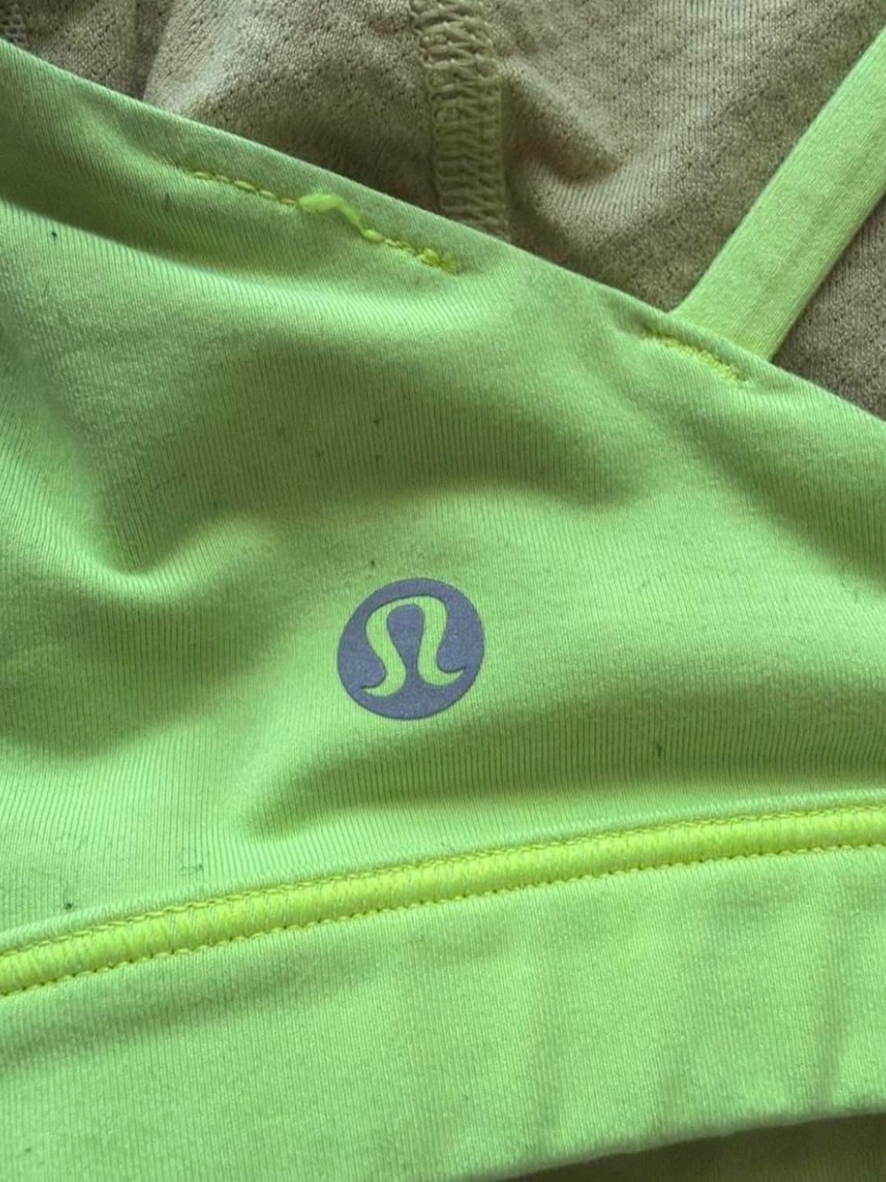 lululemon athletica Lime Green Strappy Back Sports Bra - Picture 3 of 5